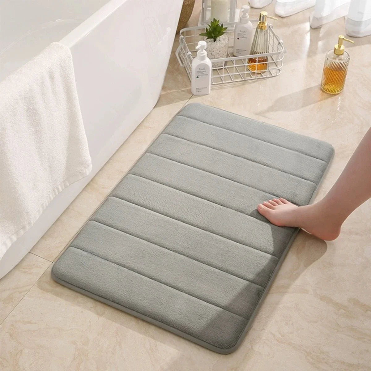 Home Bath Mat Super Absorbent Bathroom Carpets Rugs Soft Memory Foam Floor Bedroom Toilet Floor Shower Rug Home Decor