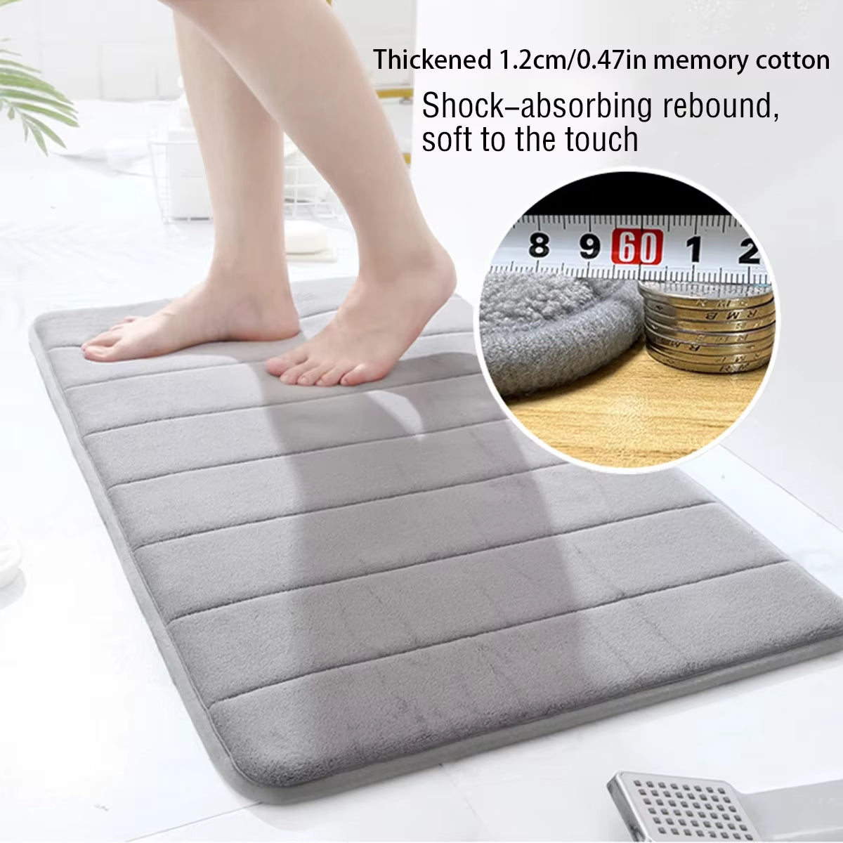 Home Bath Mat Super Absorbent Bathroom Carpets Rugs Soft Memory Foam Floor Bedroom Toilet Floor Shower Rug Home Decor