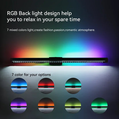 Transform Your Workspace with the LED Desk Lamp Monitor Screen Light Bar - RGB Dual-Sided for Work, Study, and Gaming Atmosphere
