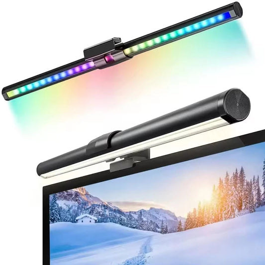 Transform Your Workspace with the LED Desk Lamp Monitor Screen Light Bar - RGB Dual-Sided for Work, Study, and Gaming Atmosphere