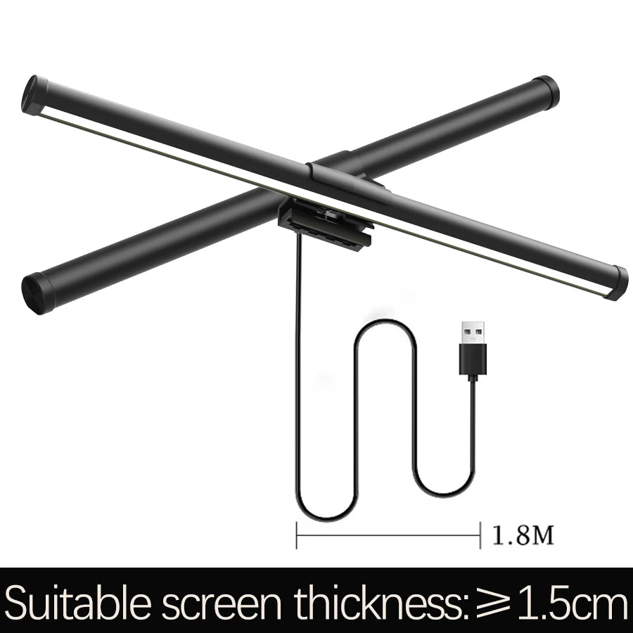 Transform Your Workspace with the LED Desk Lamp Monitor Screen Light Bar - RGB Dual-Sided for Work, Study, and Gaming Atmosphere
