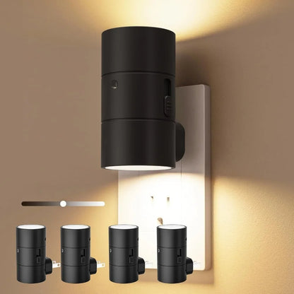 Illuminate Your Space with the 1/2/4 Pack Dimmable LED Night Lights - Adjustable Brightness for Hallways and Bedrooms