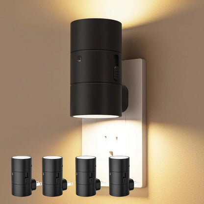 Illuminate Your Space with the 1/2/4 Pack Dimmable LED Night Lights - Adjustable Brightness for Hallways and Bedrooms